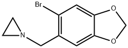 1-((6-Bromobenzo[d][1,3]dioxol-5-yl)methyl)aziridine Structure