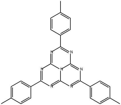 1,3,4,6,7,9,9b-Heptaazaphenalene, 2,5,8-tris(4-methylphenyl)- Structure