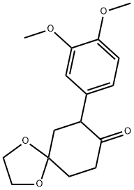 7-(3,4-Dimethoxyphenyl)-1,4-dioxaspiro[4.5]decan-8-one 구조식 이미지