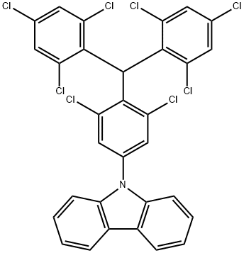 9H-Carbazole, 9-[4-[bis(2,4,6-trichlorophenyl)methyl]-3,5-dichlorophenyl]- Structure