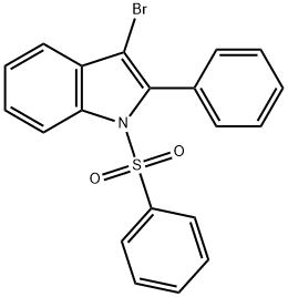 3-Bromo-2-phenyl-1-(phenylsulfonyl)-1H-indole 구조식 이미지