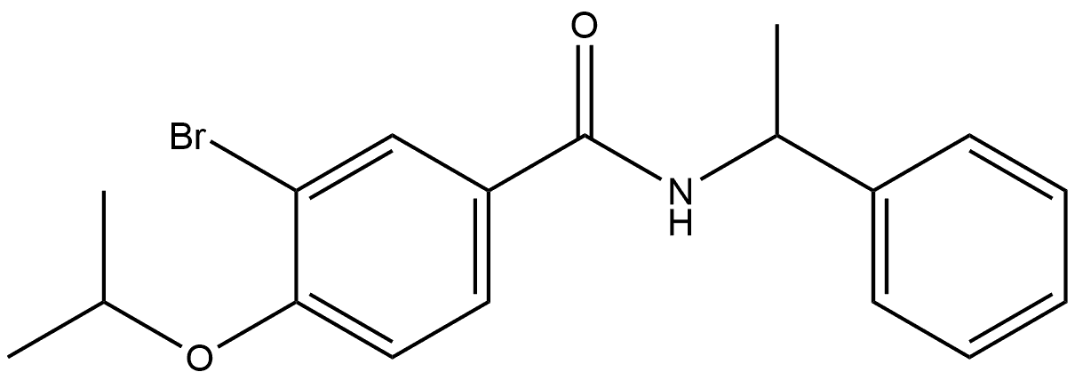 3-Bromo-4-(1-methylethoxy)-N-(1-phenylethyl)benzamide 구조식 이미지