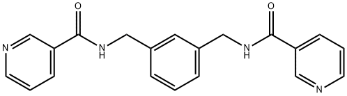 3-Pyridinecarboxamide, N,N'-[1,3-phenylenebis(methylene)]bis- (9CI) 구조식 이미지