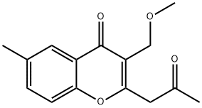 3-(Methoxymethyl)-6-methyl-2-(2-oxopropyl)-4H-chromen-4-one Structure