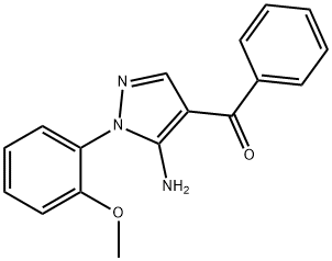 (5-AMINO-1-(2-METHOXYPHENYL)-1H-PYRAZOL-4-YL)(PHENYL)METHANONE Structure
