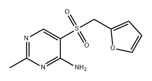 4-Pyrimidinamine, 5-[(2-furanylmethyl)sulfonyl]-2-methyl- Structure