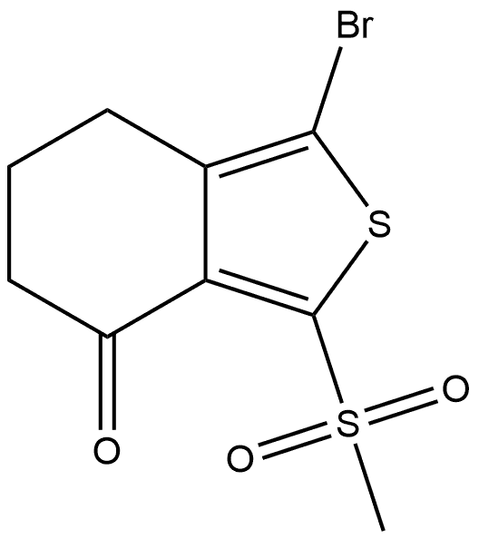 1-bromo-3-(methylsulfonyl)-4,5,6,7-tetrahydrobenzo[c]thiophen-4-one Structure