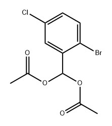 Methanediol, 1-(2-bromo-5-chlorophenyl)-, 1,1-diacetate 구조식 이미지