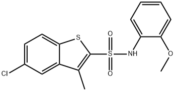 Benzo[b]thiophene-2-sulfonamide, 5-chloro-N-(2-methoxyphenyl)-3-methyl- Structure