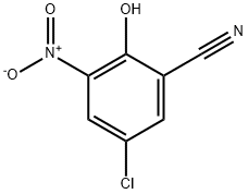 Benzonitrile, 5-chloro-2-hydroxy-3-nitro- Structure