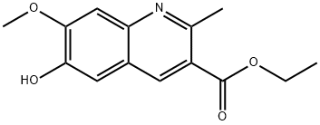 3-Quinolinecarboxylic acid, 6-hydroxy-7-methoxy-2-methyl-, ethyl ester Structure