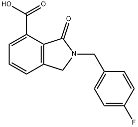 1H-ISOINDOLE-4-CARBOXYLIC ACID, 2-[(4-FLUOROPHENYL)METHYL]-2,3-DIHYDRO-3-OXO- Structure