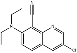 3-Chloro-7-(diethylamino)quinoline-8-carbonitrile 구조식 이미지