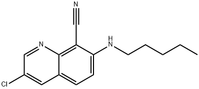 3-Chloro-7-(pentylamino)quinoline-8-carbonitrile Structure