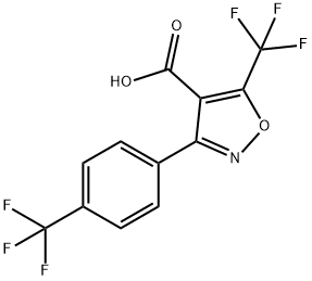 JR-13994, 5-(Trifluoromethyl)-3-(4-(trifluoromethyl)phenyl)isoxazole-4-carboxylic acid, 97% 구조식 이미지