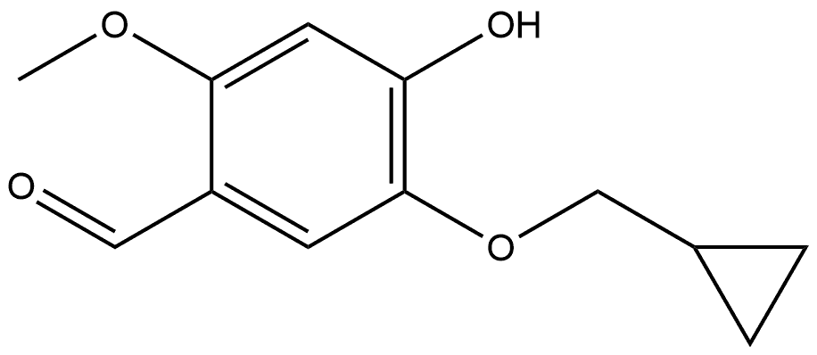 5-(Cyclopropylmethoxy)-4-hydroxy-2-methoxybenzaldehyde Structure