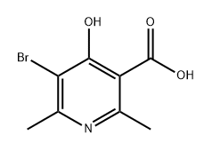 3-Pyridinecarboxylic acid, 5-bromo-4-hydroxy-2,6-dimethyl- 구조식 이미지