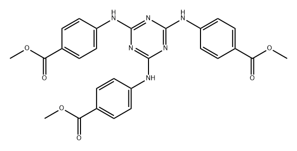 Benzoic acid, 4,4',4''-(1,3,5-triazine-2,4,6-triyltriimino)tris-, trimethyl ester (9CI) Structure