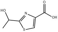 4-Thiazolecarboxylic acid, 2-(1-hydroxyethyl)- Structure