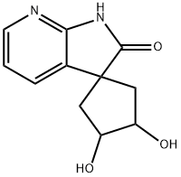 Spiro[cyclopentane-1,3'-[3H]pyrrolo[2,3-b]pyridin]-2'(1'H)-one, 3,4-dihydroxy- Structure