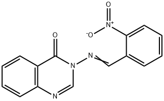 3-((2-Nitrobenzylidene)amino)quinazolin-4(3H)-one 구조식 이미지