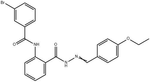 Benzoic acid, 2-[(3-bromobenzoyl)amino]-, 2-[(4-ethoxyphenyl)methylene]hydrazide Structure