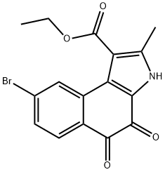 3H-Benz[e]indole-1-carboxylic acid, 8-bromo-4,5-dihydro-2-methyl-4,5-dioxo-, ethyl ester Structure