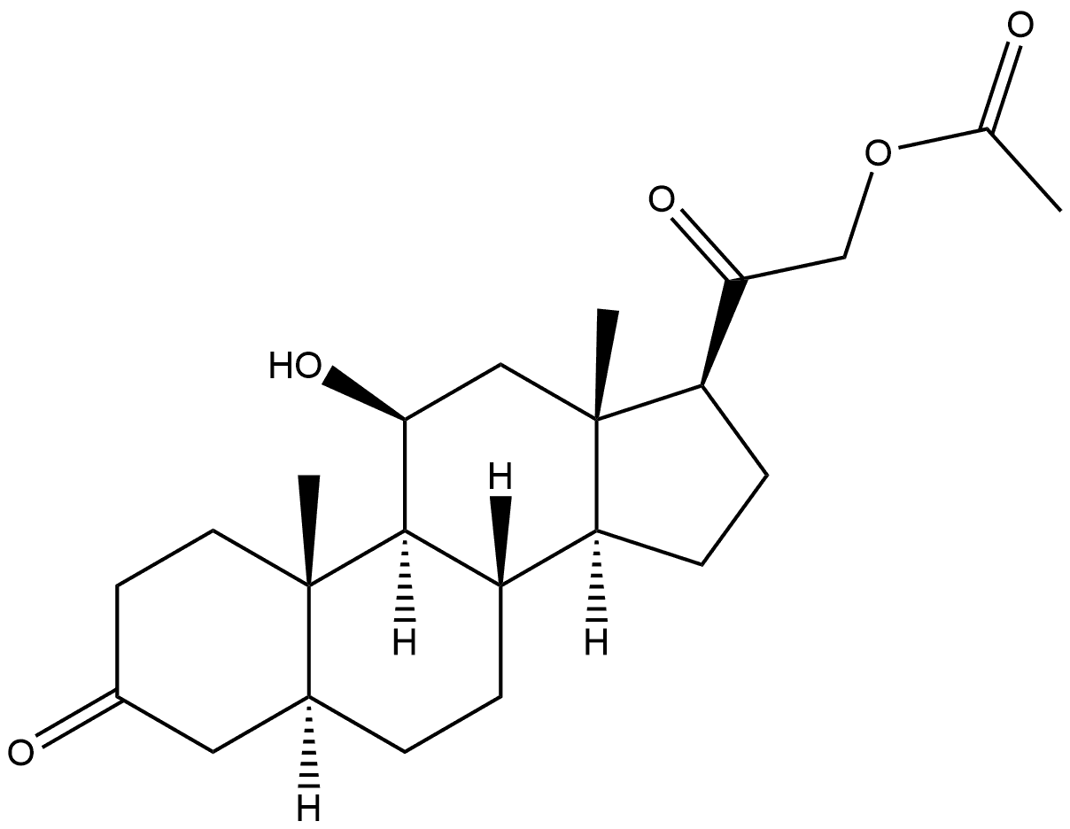 11β,21-Dihydroxy-3,20-allopregnanedione 21-Acetate Structure