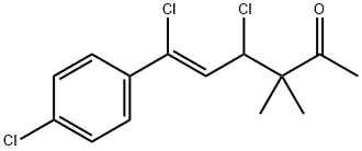 5-Hexen-2-one, 4,6-dichloro-6-(4-chlorophenyl)-3,3-dimethyl-, (Z)- (9CI) Structure