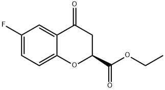 ethyl (S)-6-fluoro-4-oxochromane-2-carboxylate Structure