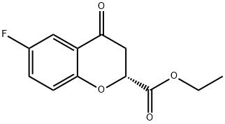 ethyl (R)-6-fluoro-4-oxochromane-2-carboxylate Structure