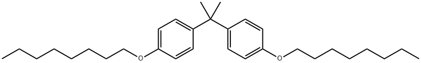 Benzene, 1,1'-(1-methylethylidene)bis[4-(octyloxy)- Structure