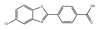 Benzoic acid, 4-(5-chloro-2-benzoxazolyl)- Structure