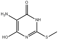 4(3H)-Pyrimidinone, 5-amino-6-hydroxy-2-(methylthio)- Structure