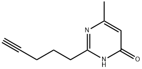 4(3H)-Pyrimidinone, 6-methyl-2-(4-pentyn-1-yl)- Structure