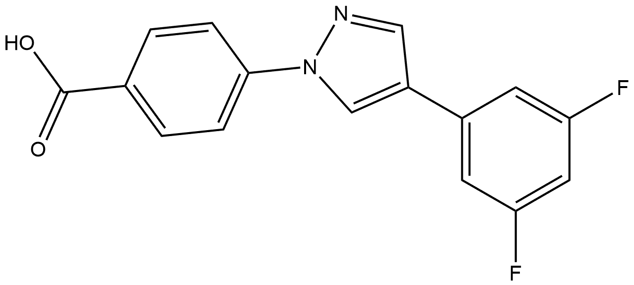 4-[4-(3,5-Difluorophenyl)-1H-pyrazol-1-yl]benzoic acid Structure