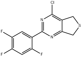 Thieno[3,4-d]pyrimidine, 4-chloro-5,7-dihydro-2-(2,4,5-trifluorophenyl)- Structure