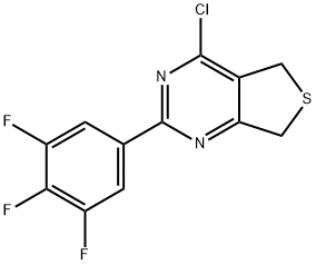 Thieno[3,4-d]pyrimidine, 4-chloro-5,7-dihydro-2-(3,4,5-trifluorophenyl)- Structure