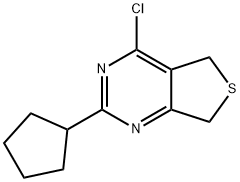 Thieno[3,4-d]pyrimidine, 4-chloro-2-cyclopentyl-5,7-dihydro- Structure