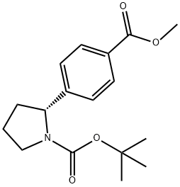 tert-butyl (2R)-2-(4-methoxycarbonylphenyl)pyrrolidine-1-carboxylate Structure