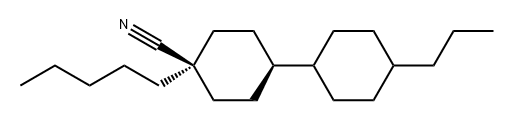 [1,1'-Bicyclohexyl]-4-carbonitrile, 4-pentyl-4'-propyl-, (cis,trans)- Structure