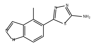 1,3,4-Thiadiazol-2-amine, 5-(4-methyl-1H-indazol-5-yl)- Structure