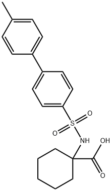 1-([(4'-METHYL[1,1'-BIPHENYL]-4-YL)SULFONYL]AMINO)CYCLOHEXANECARBOXYLIC ACID Structure