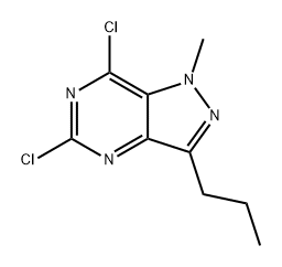 1H-Pyrazolo[4,3-d]pyrimidine, 5,7-dichloro-1-methyl-3-propyl- 구조식 이미지