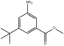 Benzoic acid, 3-amino-5-(1,1-dimethylethyl)-, methyl ester Structure