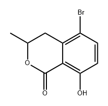 1H-2-Benzopyran-1-one, 5-bromo-3,4-dihydro-8-hydroxy-3-methyl- 구조식 이미지
