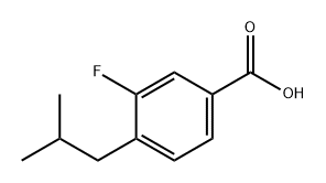 Benzoic acid, 3-fluoro-4-(2-methylpropyl)- Structure