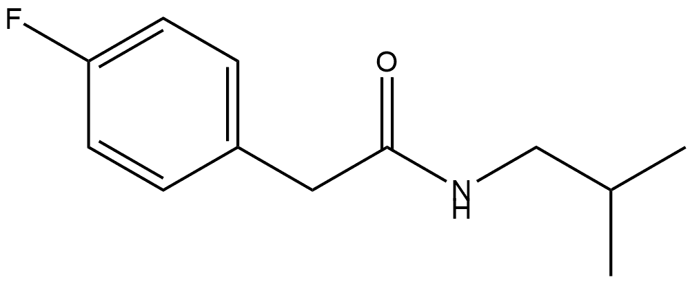 4-Fluoro-N-(2-methylpropyl)benzeneacetamide Structure