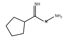 CYCLOPENTANECARBOXIMIDIC ACID, HYDRAZIDE 구조식 이미지