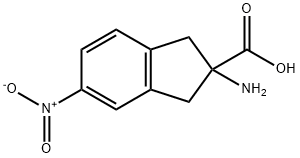 1H-Indene-2-carboxylic acid, 2-amino-2,3-dihydro-5-nitro- Structure